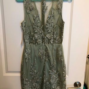 Jade green lace dress